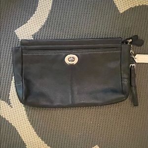 Coach clutch black leather